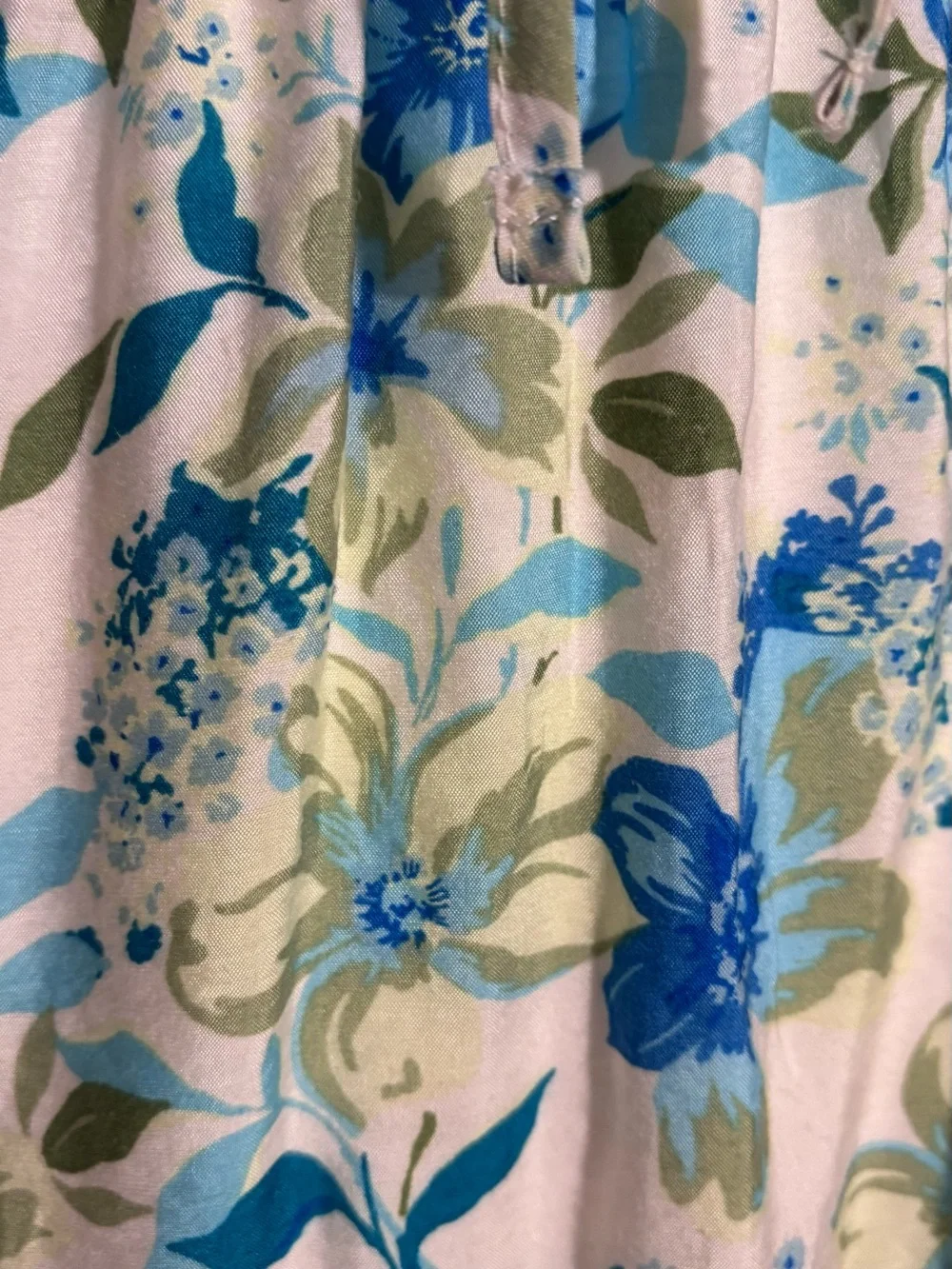 Smocked Square-Neck Mini Dress in Blue Floral - Picture 6 of 8